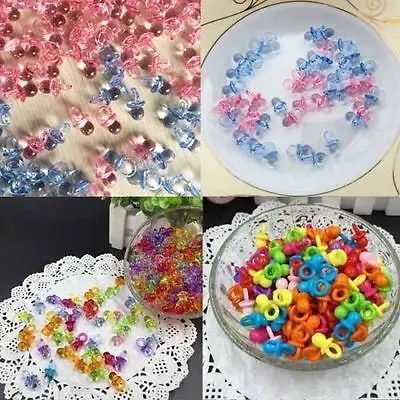 50 шт. розовый синий мини соски-пустышки для девочек Baby Shower вечерние пользу Торт