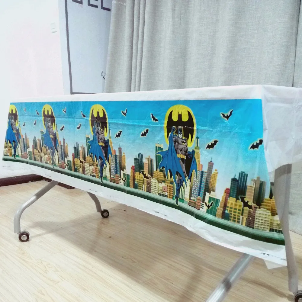 1 шт./компл. Бэтмен тема Дети Мальчики события вечерние поставки День рождения украшения Пластик покрытие стола Бэтмен одноразовая скатерть