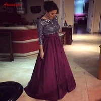 Long Sleeve Mother of the Bride Dresses for Weddings Prom Plus Size Evening Groom Dinner Dresses 2018