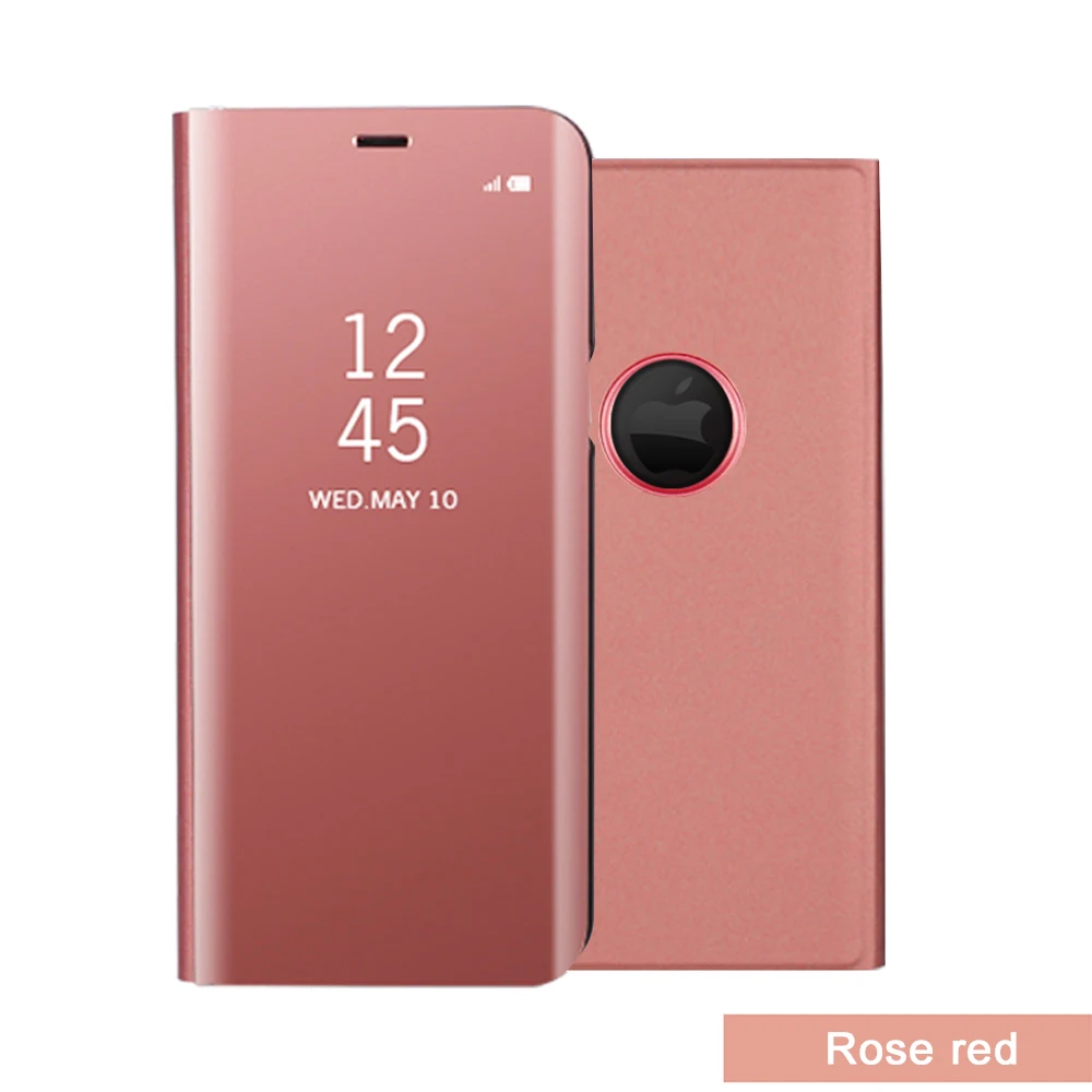 RoseGold CASPTM смарт-чехол для iPhone XR XS Max гальваническое зеркало книга флип-чехол для iPhone X 8 7 6 Plus 6S полная Защита сумка чехол - Цвет: RoseGold