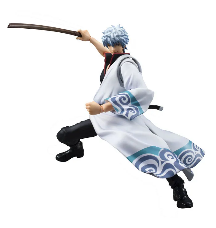 Аниме фигурка из PVC MegaHouse Variable Action Heroes GINTAMA Silver Soul Sakata Gintoki - собираемая модель игрушки куклы в подарок.