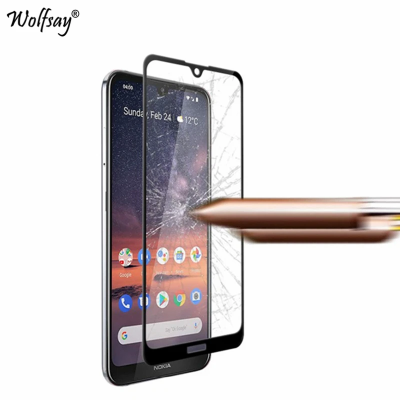 2 шт. полное клеевое покрытие стекло для Nokia защита экрана закаленное пленка