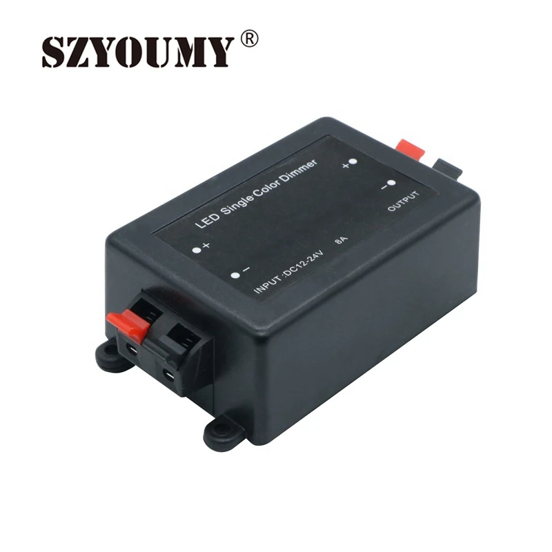 SZYOUMY DC 12 V-24 V 8A светодиодный одинарный Цвет диммер для Светодиодный точечный светильник утопленного полосы lirf с пультом дистанционного управления Управление; Яркость Управление
