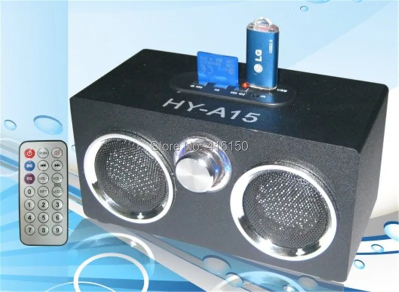 New Portable Mini Speakers wood subwoof Speaker Support SD Card U-disck with Remote controller FM radio subwoofer gifts | Электроника