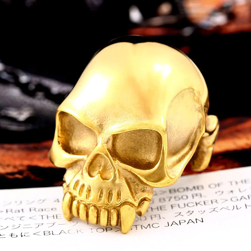 new store 316L Stainless Steel ring top quality new Designed products Man's Vampire Skull Ring Fashion Jewelry BR8-149