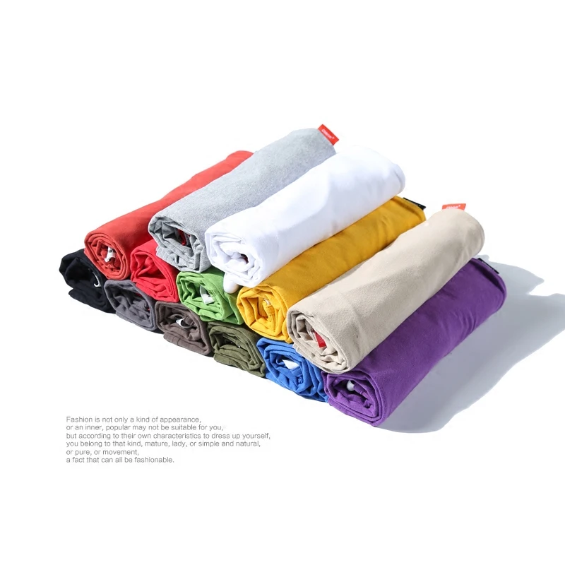 CHINISM Плотная хлопковая Базовая футболка для мужчин свободная однотонная Уличная