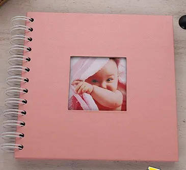 Розовый DIY Фотоальбом детский растущий альбом семейный подарок для влюбленных на день рождения липкий альбом для скрапбукинга - Цвет: Розовый