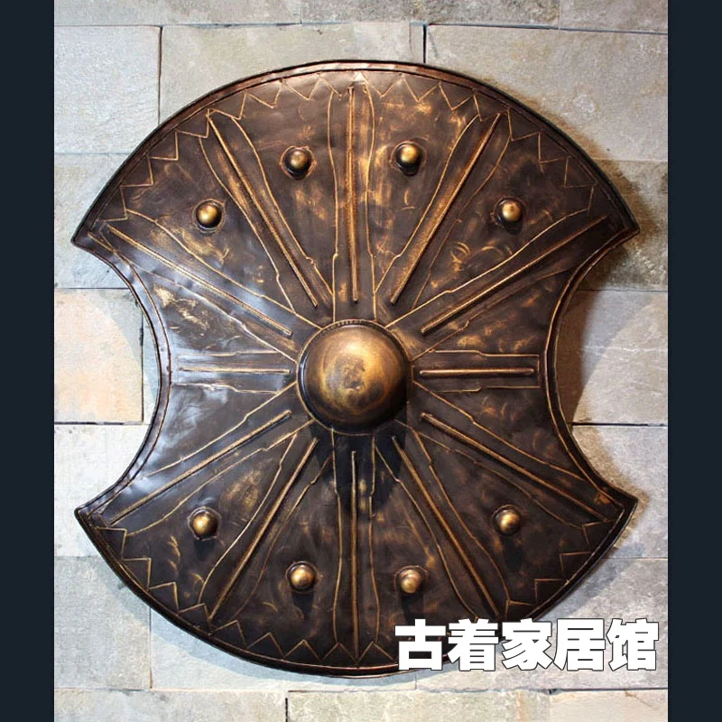 

Ancient Rome Troy film Cosplay props shield / simulation retro iron / bar living room background wall