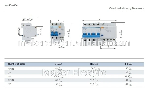 Чинт утечки на землю выключатель elcb DZ47LE-32 1 P+ N C16 прямые продажи с фабрики