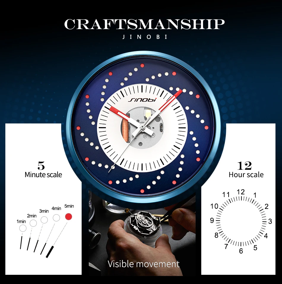 SINOBI New Hot Wheels Creative Design Men Watches Cool Waterproof Luminous Stainless Steel Japan Imported Movement Quartz Watch