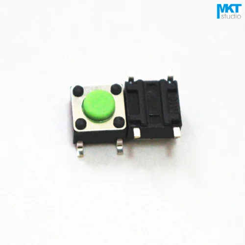 Green 100 шт. 6*6*6/6,5/7/7,5 мм SMD Micro кнопочный тактильный Такт Электронный переключатель коричневый синий черный, красный с открытыми пальцами; цвета оранжевый, зеленый, цвет: желтый, белый - Цвет: Green
