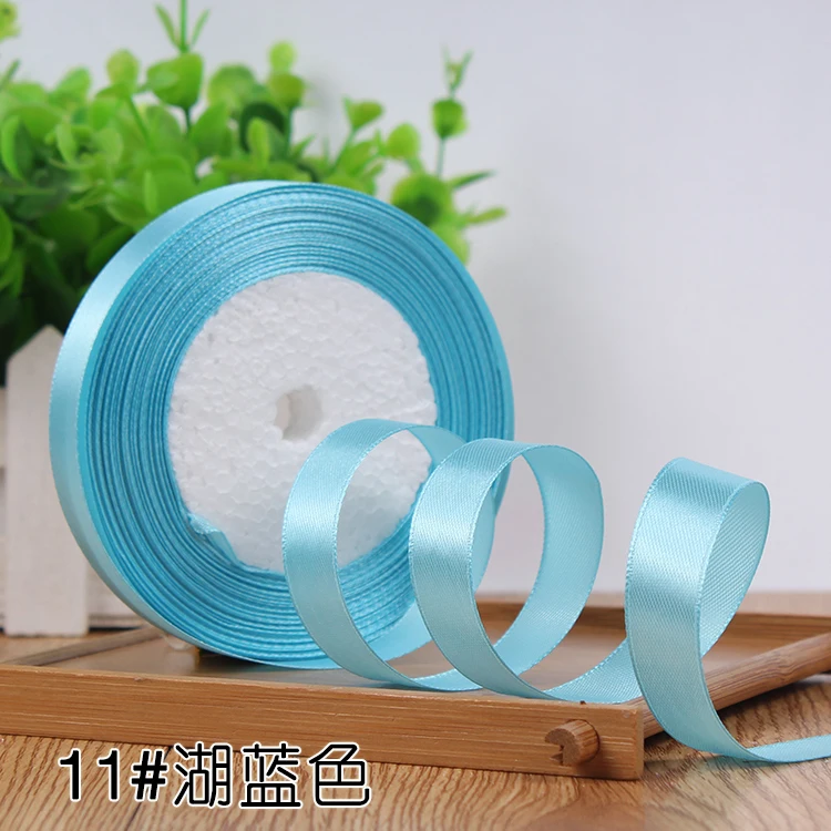 Атласные ленты 22 метра/рулон золотистые красные черные белые серебристые