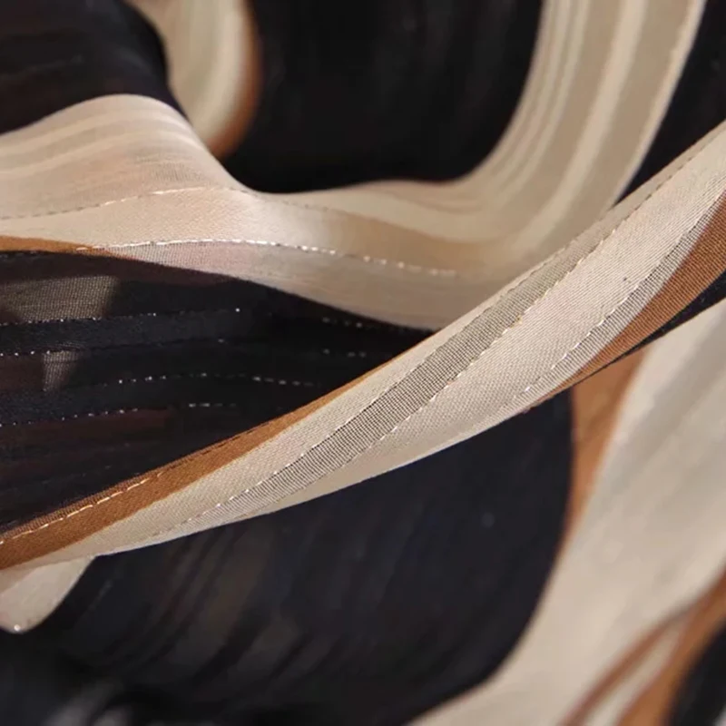 Женская шифоновая блузка в полоску винтажная пляжная с длинным рукавом топы для