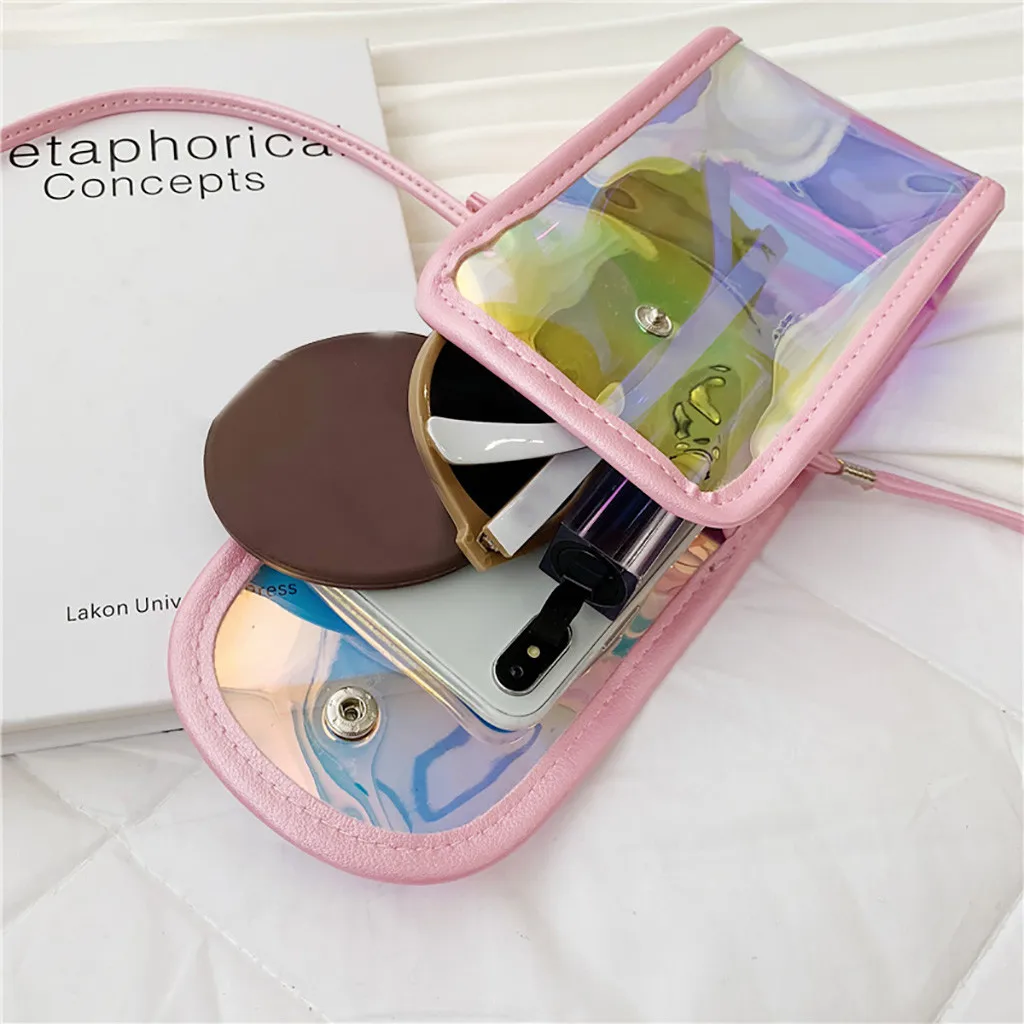 2019 Повседневная цветная женская прозрачная сумка через плечо простая модная