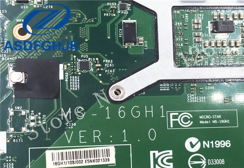 Материнская плата для ноутбука MSI GE60 материнская MS-16GH1 MS-16GH DDR3 SR1PX