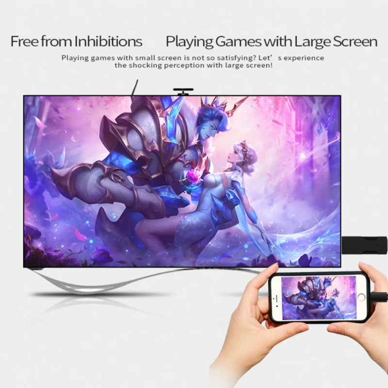 EDAL Универсальный USB к HDMI кабель конвертер для Lightning type-C Micro адаптер iPhone SamSung Xiaomi до 4