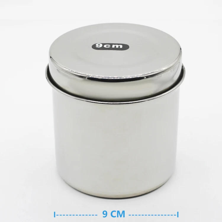 

9cm tattoo Medical Stainless Steel Cotton Disinfection Container Tank Alcohol Iodine Gauze Canister Medicine Cylinder Box tool