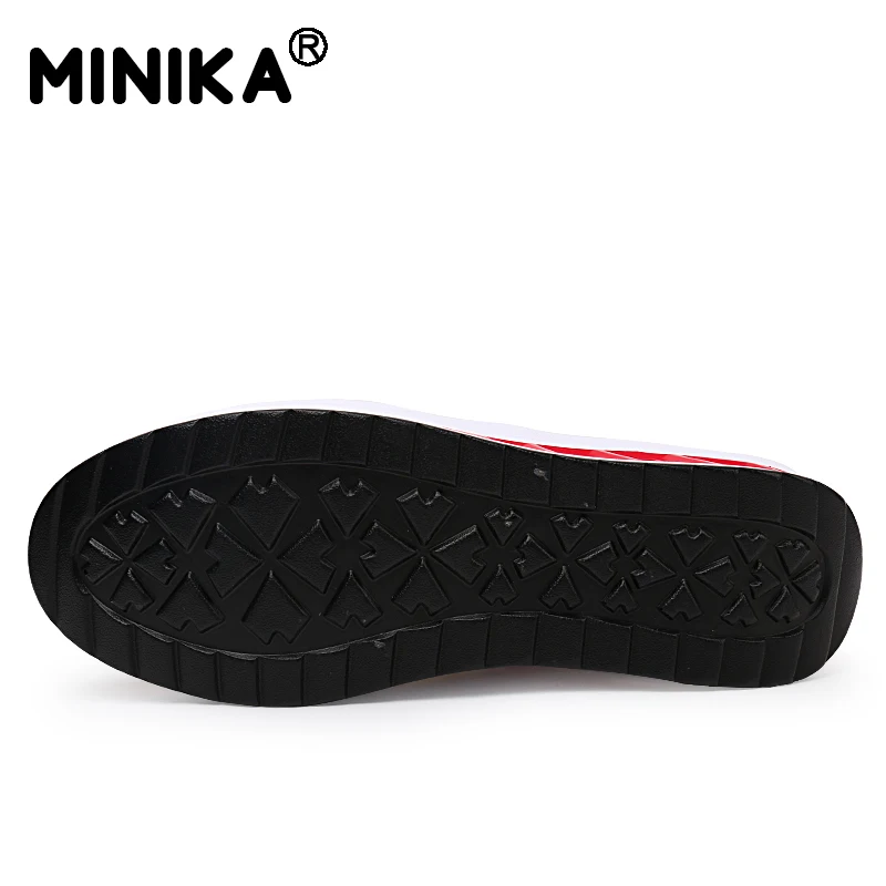 Minika/Повседневная парусиновая обувь на платформе женская плоской подошве