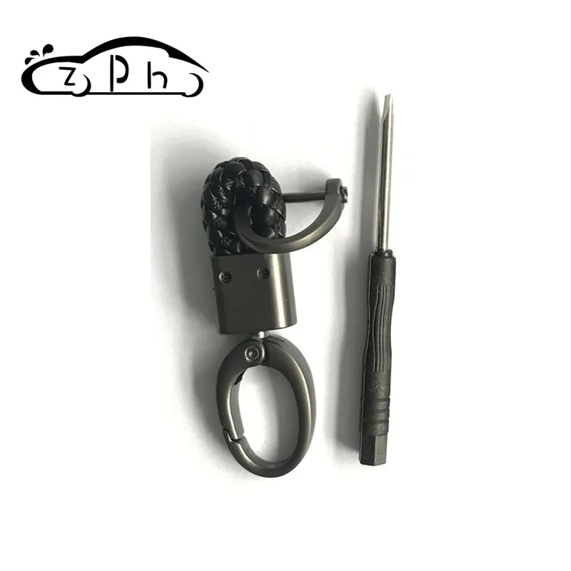 Модный брелок с металлическим и кожаным логотипом автомобиля для Volkswagen Honda Toyota Kia