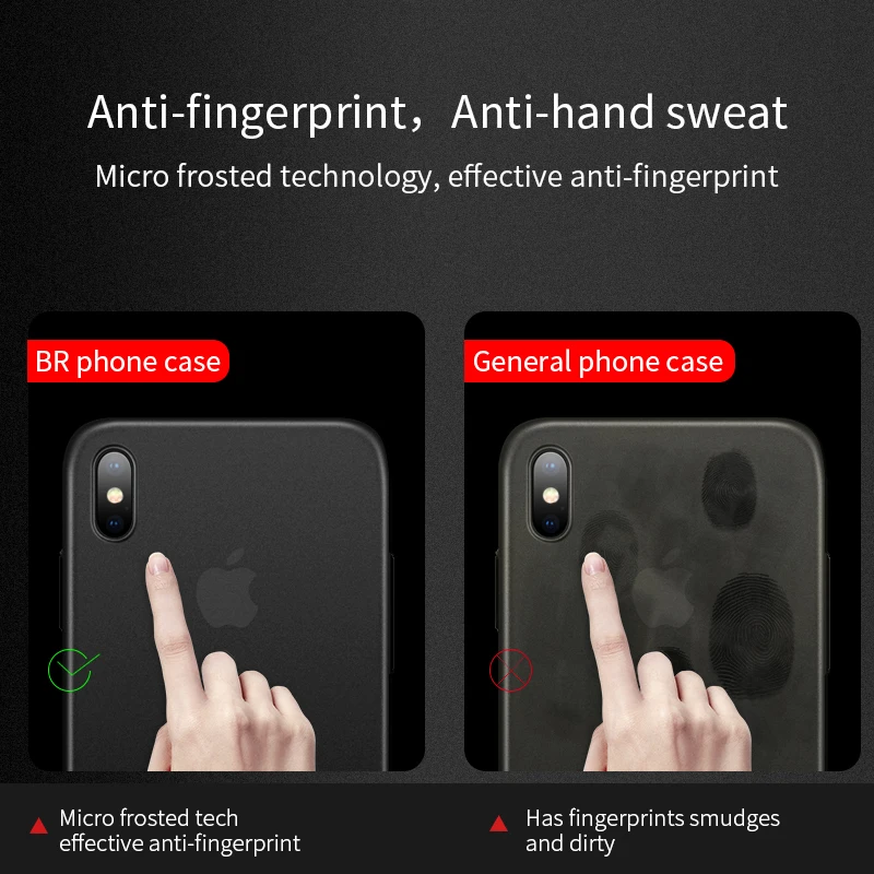 BR New Luxury Phone Case For iPhone X Red Cases Ultra Thin PC Slim Transparent Back Cover 7 8 Plus Fashion Shell |