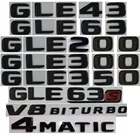 Глянцевый черный багажник буквы эмблема значок с эмблемой для Mercedes Benz GLE43 GLE53 GLE63 GLE63s AMG 4matic GLE400 GLE500 2017 +