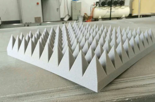 10 шт. большой размер 50x50x10 см светильник серый акустическая Пирамида пена Экологически чистая акустическая пена резонансная поглощающая пена акустическая - Цвет: Gray color