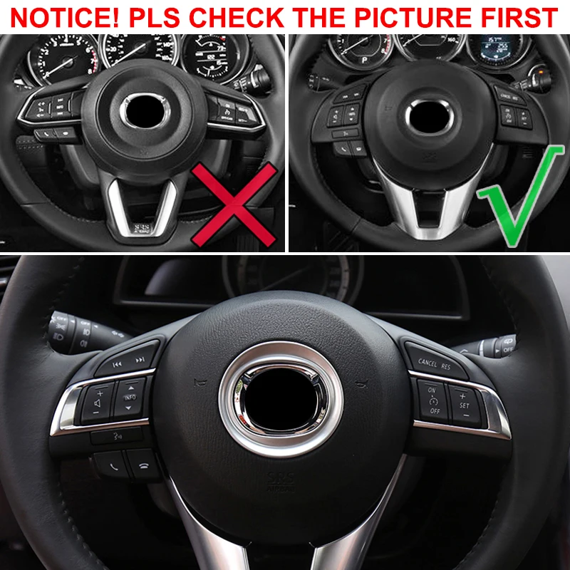 Для Mazda CX-5 CX5 KE 2012 2013 хромированная панель рулевого колеса, накладка на значок с блестками, украшение для автомобиля