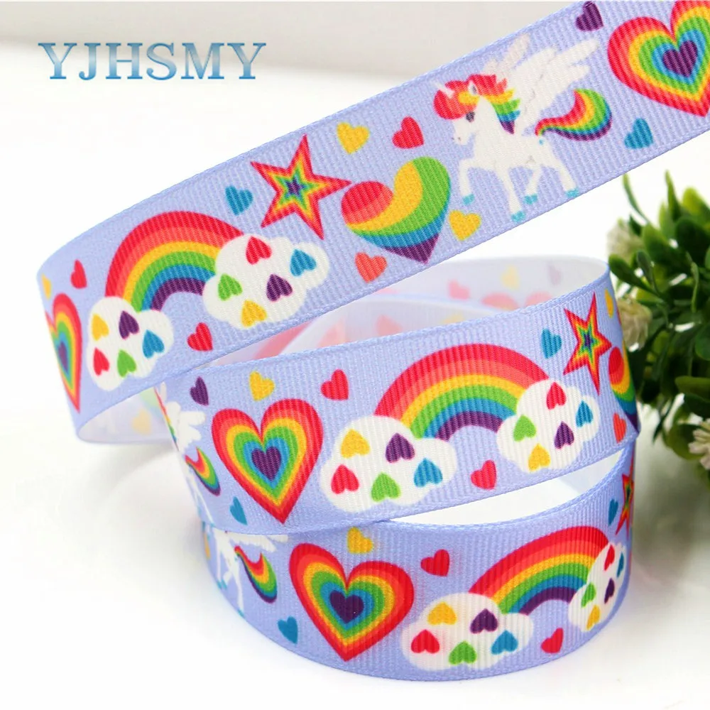 YJHSMY H 17522 864 10 ярдов 25 мм мультфильм термопечать grosgrain Свадьба DIY аксессуары