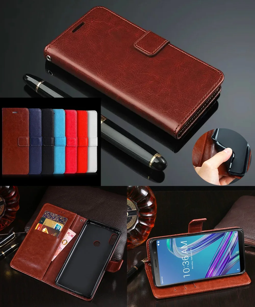 Кожаный чехол книжка для ASUS Zenfone Max M1 ZB601KL кожаный телефона Asus ZenFone Pro M2 ZB631KL _ x01bd