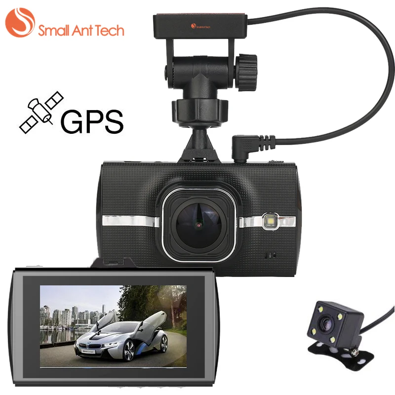 Smallanttech Full HD Видеорегистраторы для автомобилей GPS трекер тире Камера Cam 3 дюйма 1080 P