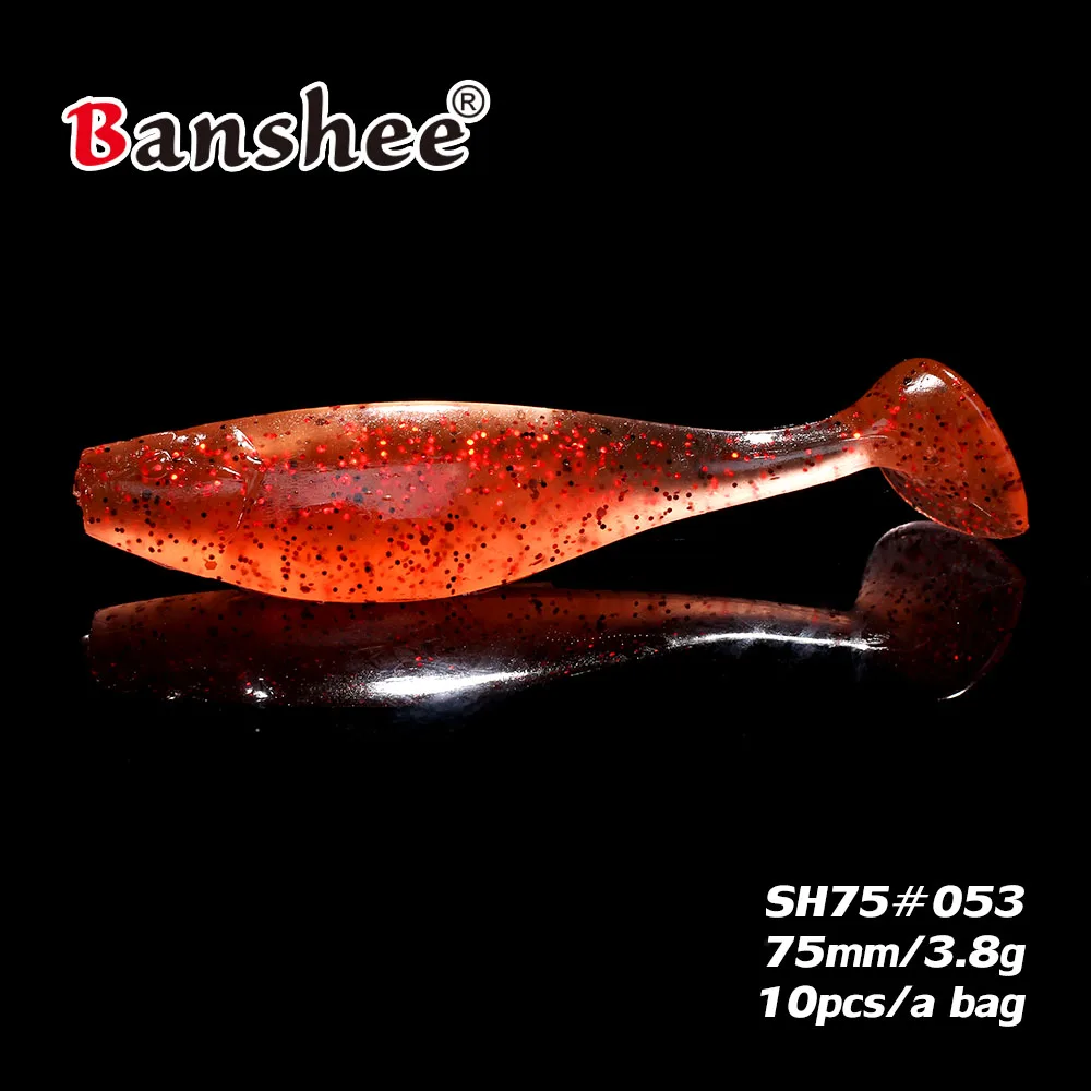SH75-053 Новая мягкая приманка SH75 Swimbait 3,8 г/75 мм 10 шт./лот Реалистичная Щука бас искусственный Джеркбейт рыболовный резиновый джиг - Цвет: SH75-053