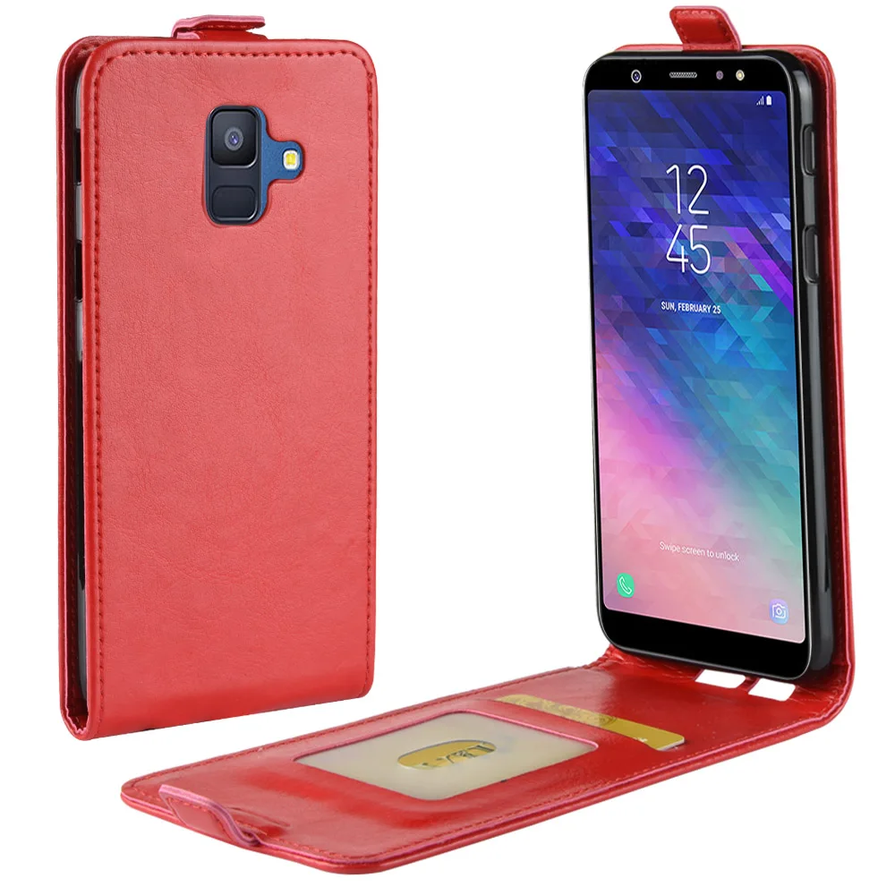 Роскошный защитный чехол Telefoon Hoesje для Samsung A6 A 6 2018 SM-A600F A600F A600 кожаный силиконовый