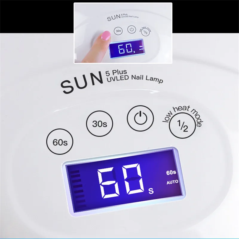 Профессиональный 48 Вт SUN5p Daul УФ светодиодный Сушилка для ногтей со льдом лампа