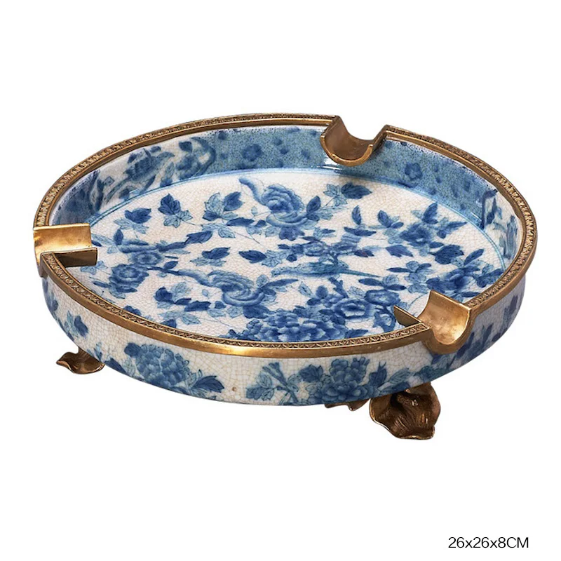 

Cigar ashtray European-style ceramic retro colour enamels ashtray CE-4308