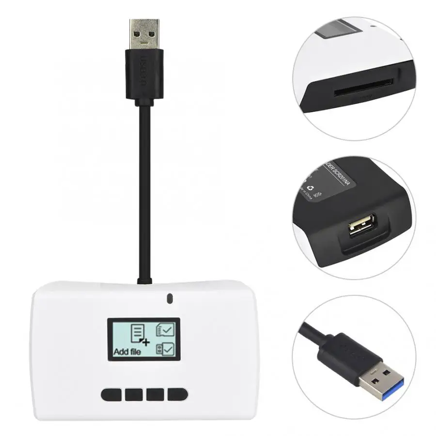 CAR-01 Smart Card Reader USB3.0 High-speed Transmission DSLR Camera Memory Card Data Recovery Data backup function