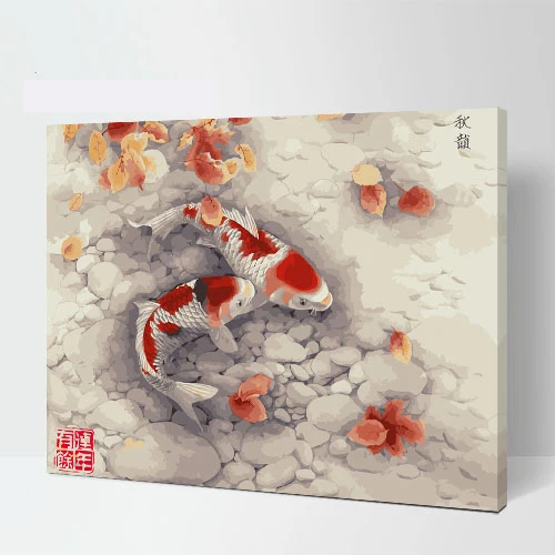 Картина маслом по номерам 60x75 см Koi|digital oil painting|oil paintingdiy painting |