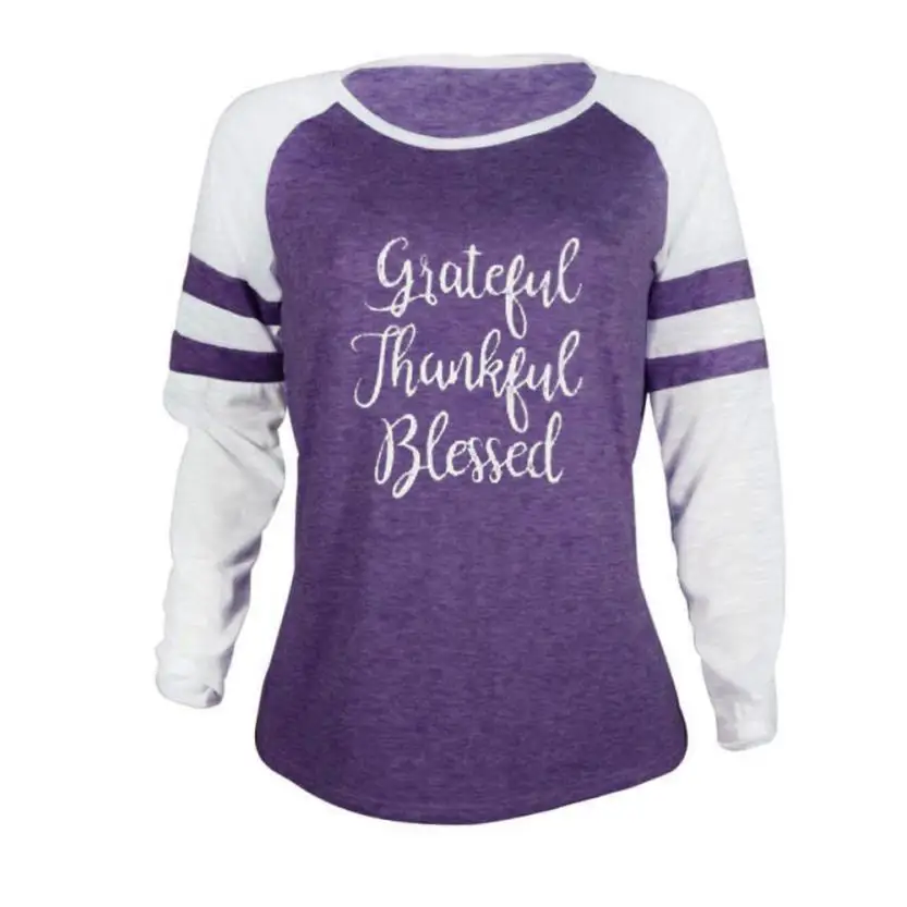 KVL 2018 новые женские большие размеры с длинным рукавом Топы ко Дню благодарения