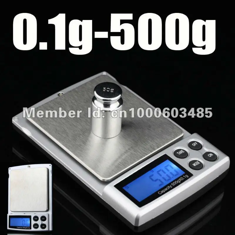 

100pcs by dhl fedex Electronic Digital Gem 0.1g X 500g gram Jewelry diamond LCD pocket scale Weighting Balance with leather 20%