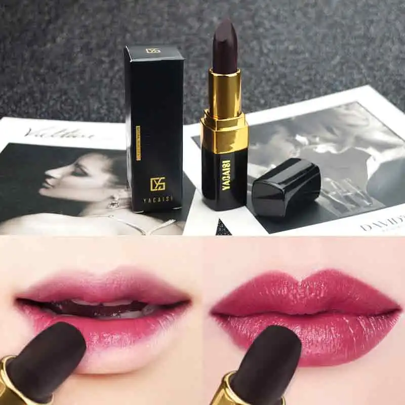 Губная помада YACAISI Black Rose одноцветная губная карандаш водостойкая стойкая с