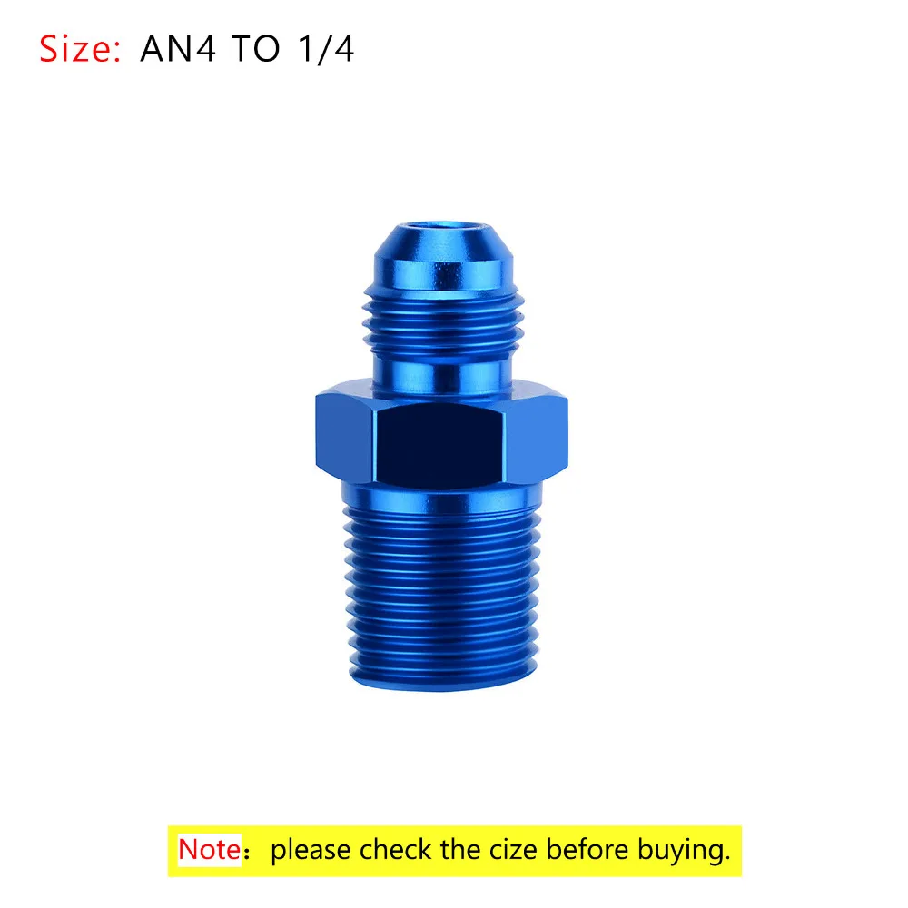 Areyourshop автомобильный 1 шт. AN4 AN6 AN8 AN10 AN12 NPT прямой Мазут Воздушный шланг фитинг Мужской адаптер синий авто аксессуары
