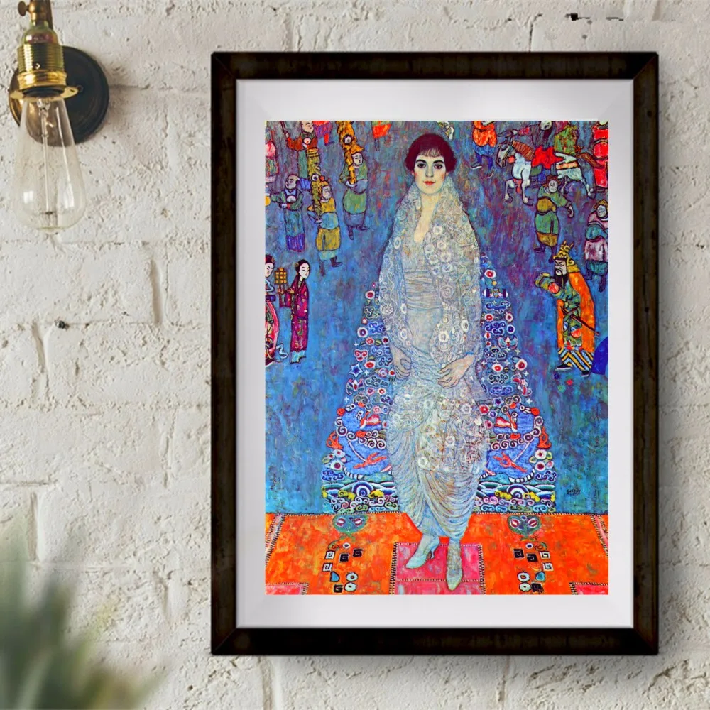 Классический художественный постер Gustav Klimt Kiss с принтом Настенный декор домашний