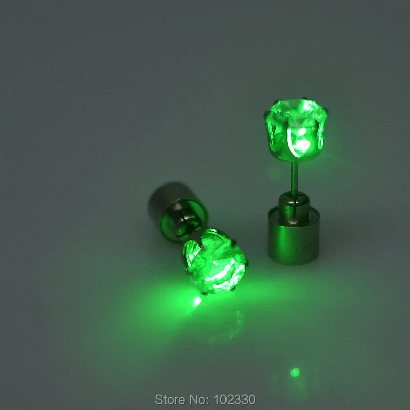 Женские серьги пусеты с кристаллами S201740|for party|led crownled glow |