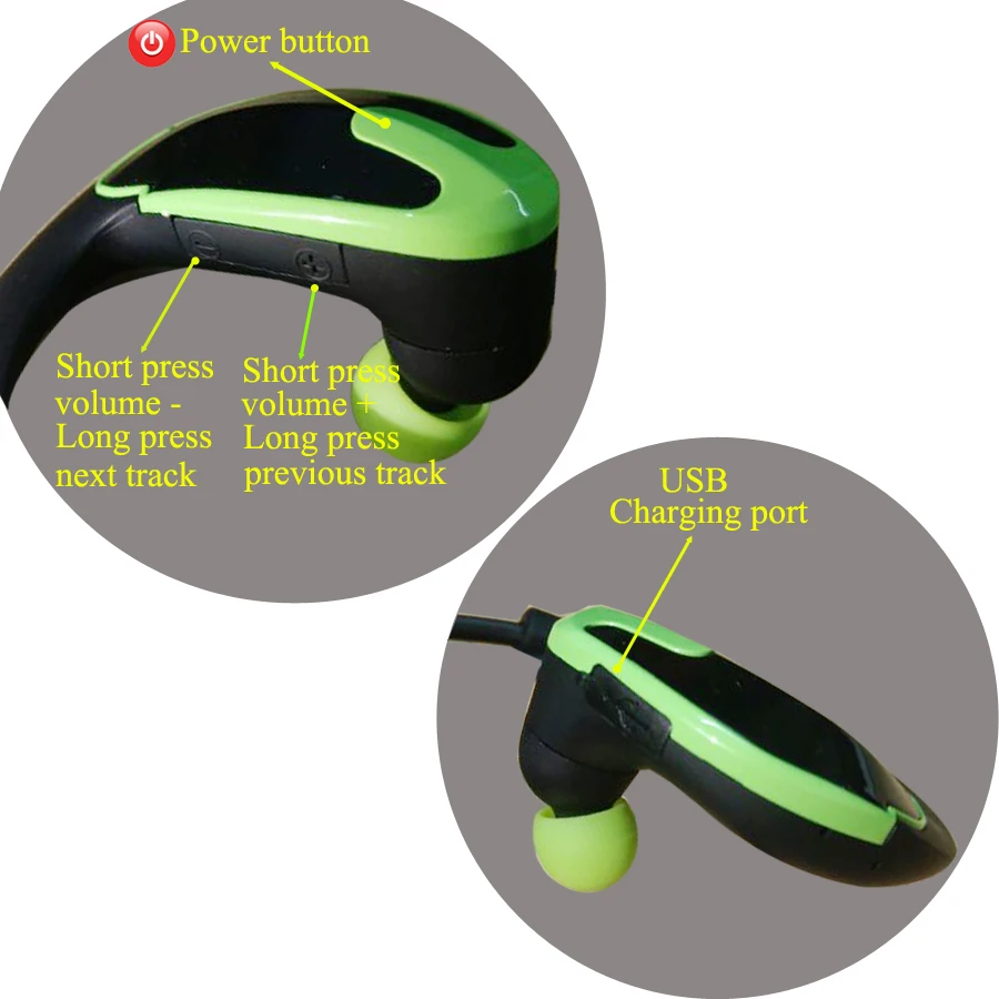 Lenasfone R8 профессиональный спортсмен гарнитура Bluetooth Беспроводной наушников V4.1