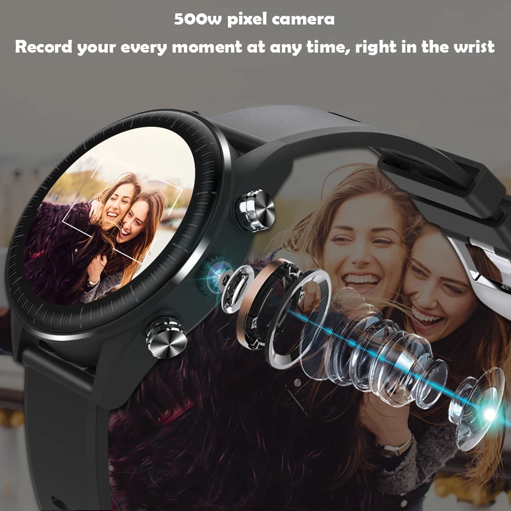 LEMFO KC05 2019 Новые 4G умные часы для мужчин Android 7.1.1 четырехъядерный GPS 5MP камера 610 мАч