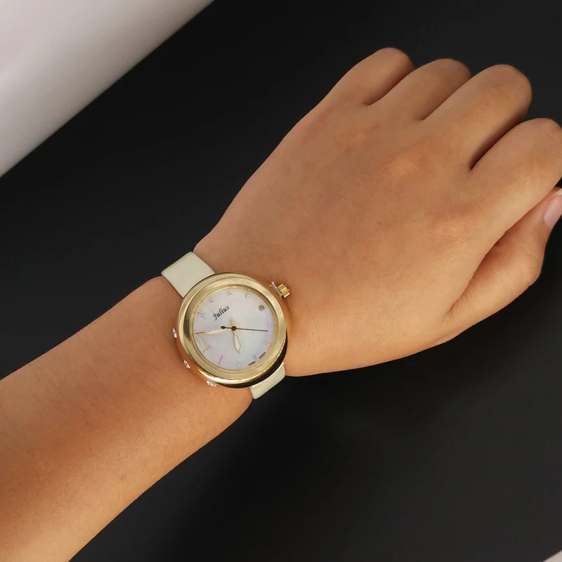 SALE! Discount Julius Old Types Lady Women's Watch Japan Mov't Fashion Hours Bracelet Real Leather Girl's Birthday Gift