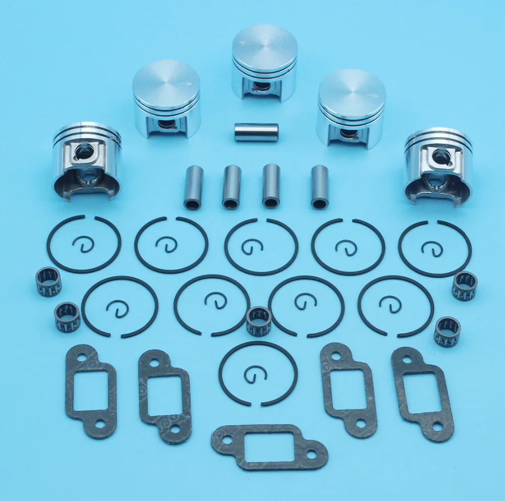5 x поршневых колец 10 мм Pin Kit w/подшипники и прокладка глушителя подходят Stihl 018 MS180 MS