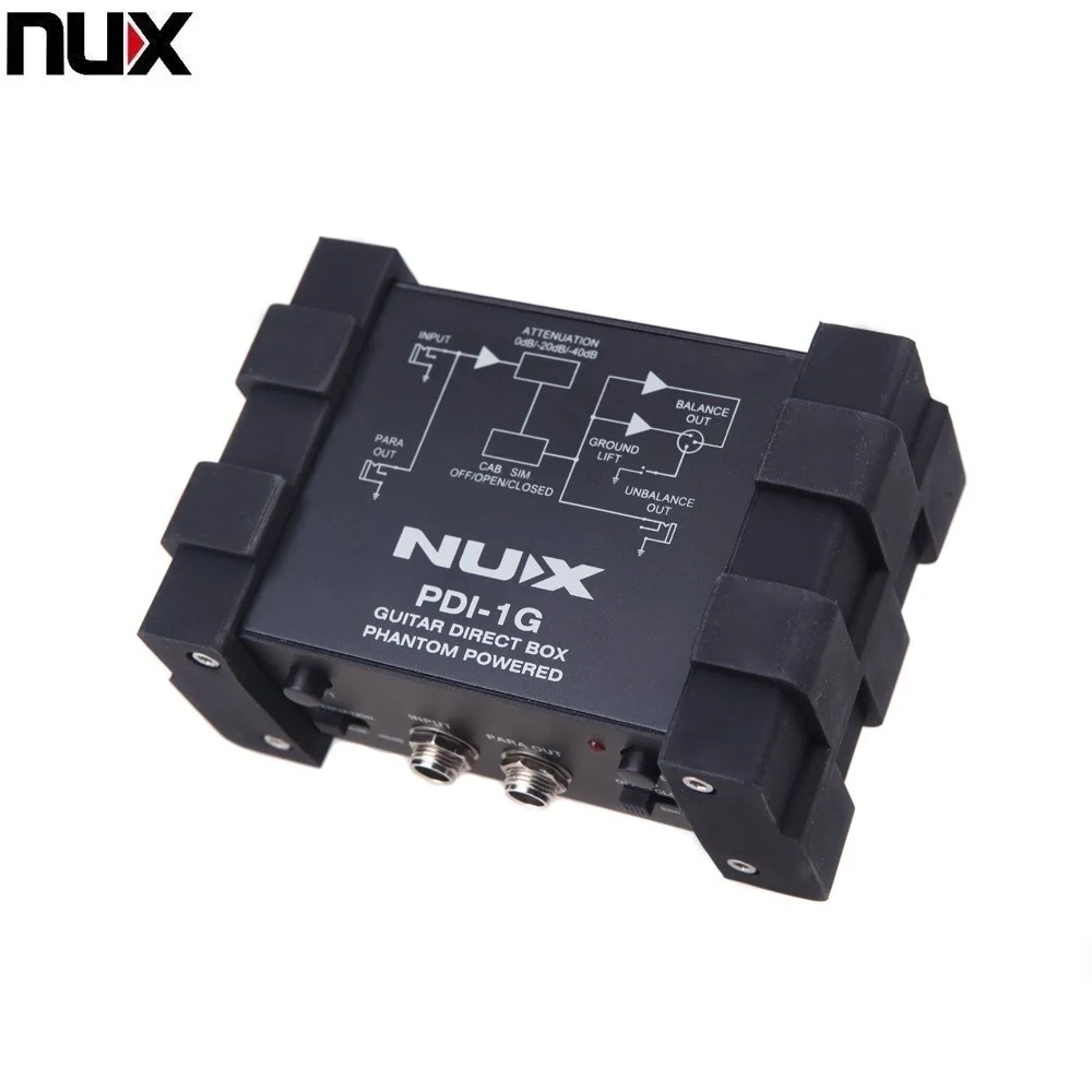 Профессиональный NUX PDI 1G гитара с прямым впрыском фантомное питание звуковой