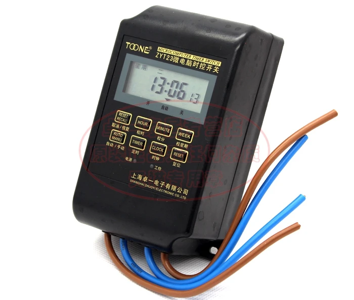 

ZYT23 водонепроницаемый переключатель таймер микрокомпьютер контролируемый временем переключатель контроллер времени 220 В таймер переключа...