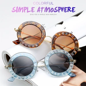 Летние пикантные Пчелка Круглые Солнцезащитные очки для женщин металла Одежда высшего качества черная рамка с надписью UV400 солнцезащитные очки для мужчин Oculos De Sol masculino