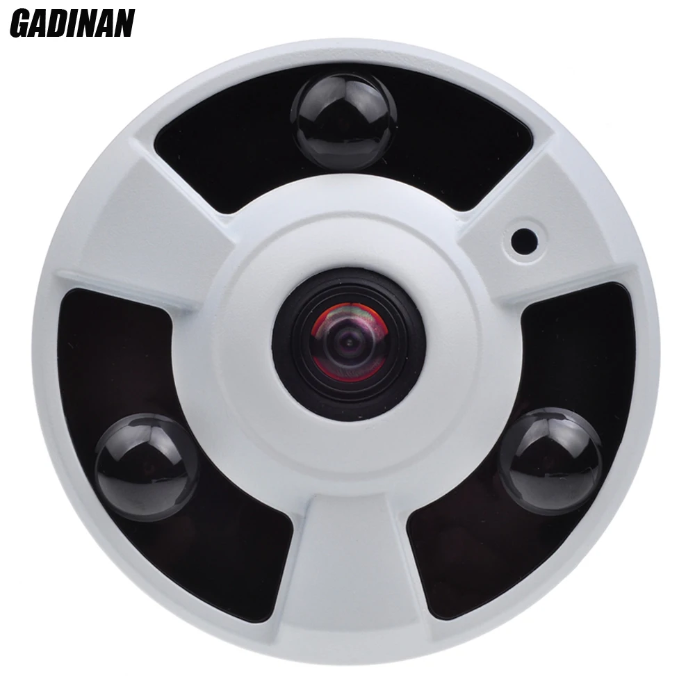 

GADINAN AHD XVI 5MP Camera CVI TVI 4MP FishEye 1.7mm Lens 360 Degree View Panorama Security Camera IR 10m Metal UFO Style